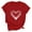 Red, variant on Riecok Valentines Day Shirts Women Plus Size Crewneck Love Graphic Tee Short Sleeve Summer Comfy Casual Short Sleeve Tops Gray XL
