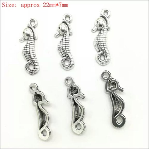 U8MO Wholesale Antique Silver Charms Pendants Carfts Jewelry Finding DIY 101 Styles-2# 20pcs hippocampus