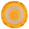 thumbnail image 2 of SAFAVIEH Cape Cod Susan Striped Area Rug, Gold/Natural, 6' x 6' Round, 2 of 7