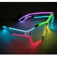 thumbnail image 3 of LINLIN LED Glasses, Light Up Rave Glasses LED Party Glasses Shades Sunglasses Flashing Glasses Light Glowing Glasses Neon Glasses for Halloween Christmas Party, 3 of 8