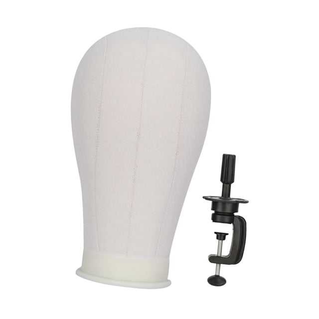Bunblic Mannequin Head Model Wig Head Stand Canvas Practical Versatile Stable Base Lightweight Accessories for Salon Making Hair Hats 23 Inch
