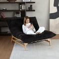 thumbnail image 6 of Sdorens Modern Accent Chair,Comfy Reading Chair,Lounge Chair for Living Room,Bedroom and Reading Room,Large Bean Bag Chair with Solid Wood Frame,Black, 6 of 10