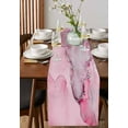 thumbnail image 4 of Boanket Marble Pink Table Runner - 60 Inch Long, Kitchen Dining Table Runner Dresser Scarves, Modern Abstract Ink Painting Luxury Farmhouse Home Decor for Coffee Table Wedding Party Banquet, 4 of 8