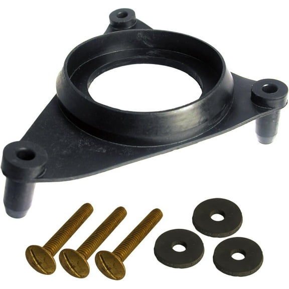 LASCO 04-3791 690766 Kohler Tank to Bowl Bolt Set with Triangle Rubber Gasket, Black, 6 Piece