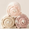 thumbnail image 4 of WEAIXIMIUNG Chaussettes Blanches Hauteur Genou Bas d'Hiver Bas Femme Rayé Corail Coloré avec Épais et Chaud, 4 of 6