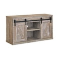 thumbnail image 2 of Brockton 48-inch 3-shelf Sliding Doors TV Console Weathered Oak, 2 of 2