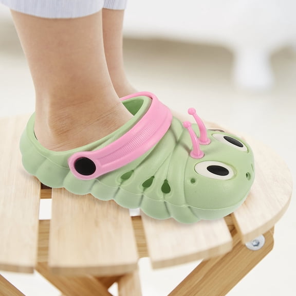 OUNONA Green EVA Kids Sandals for Boys and Girls Comfortable Lightweight Beach Shoes Size Length 14.5cm