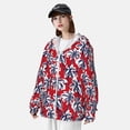 thumbnail image 3 of Lsque Palm Tree Pattern on Red UPF 50+ Lightweight Sun Protection Men's Women's Long Sleeve Shirt, Hoodie Performance -Medium, 3 of 9