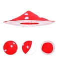 thumbnail image 2 of KAKOWELY gorros de hongo para niños: gorro extragrande de gnomo kawaii para cosplay, de tela suave, diseño rojo y blanco, para disfraces de Halloween y fiestas de disfraces., 2 of 5