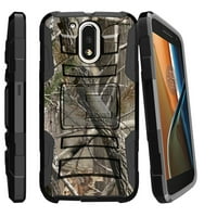 Motorola Moto G4 Case | G 4th Gen Case | G4 Plus Case [ Clip Armor ] Rugged Impact Defense Case with Built In Kickstand and Holster - Nature's Camouflage