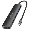 thumbnail image 1 of Hub USB C Acer 7-en-1 USB-C a HDMI 4K PD 100W negro, 1 of 7