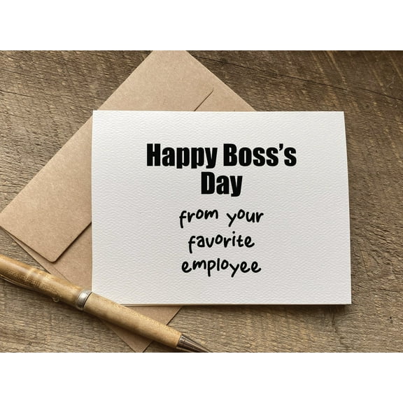 Happy Boss's Day Card – Fun Greeting for Your Favorite Employee – Blank Inside with Envelope – Perfect Gift for Boss on Boss's Day
