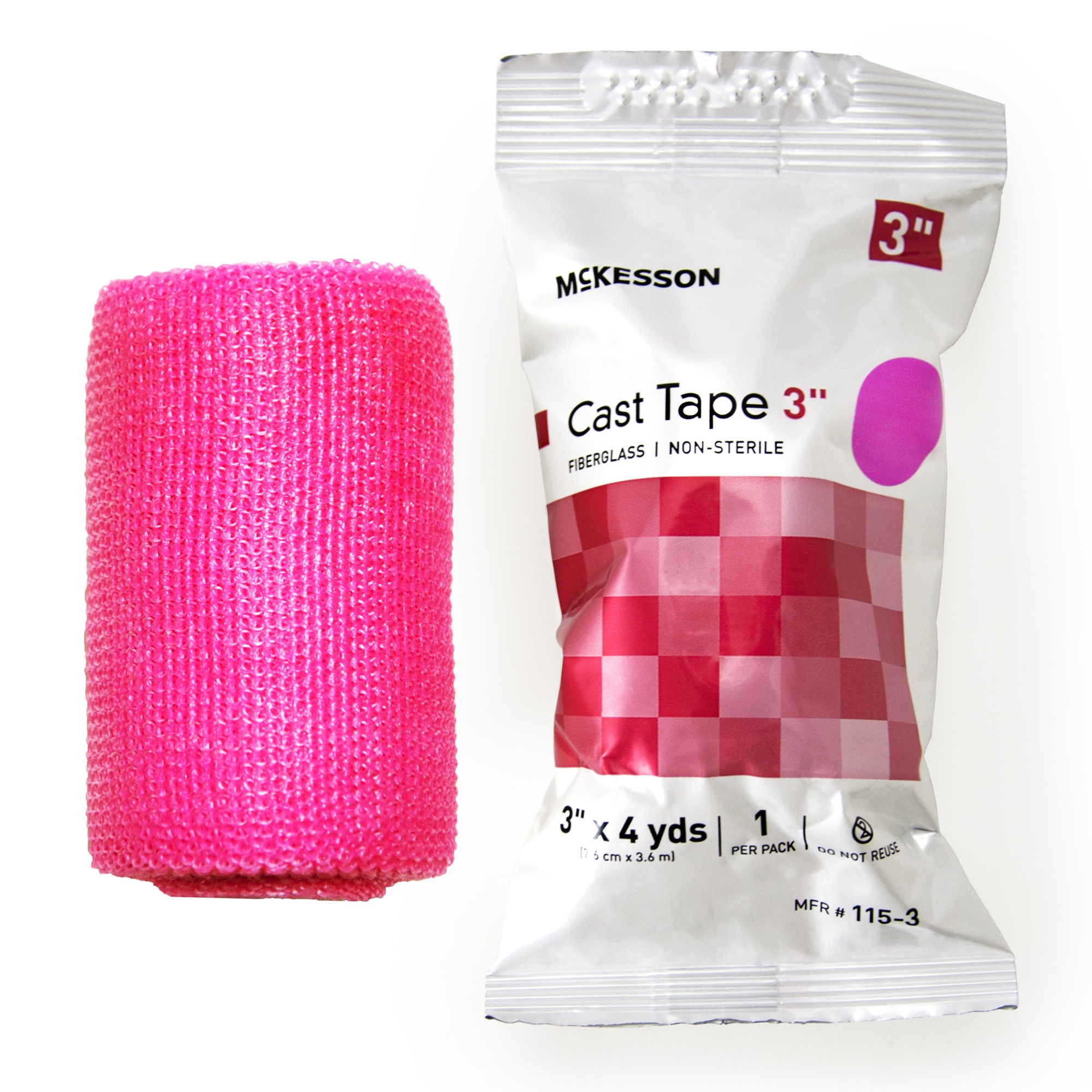 McKesson Cast Tape, WaterActivated Resin Casting Tape Pink, 3 in x