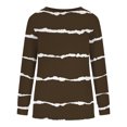 thumbnail image 4 of KBODIU Women's Classic Stripe Print Pullover Tops Oversized Casual Basic Long Sleeves Tunic Tops Round Neck Loose Fit Blouses Fall Clothes Sweatshirts Plus Size, 4 of 6