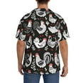 thumbnail image 3 of Kdxio Men's Hawaiian Shirt for Men Short Sleeve Shirt Laying Hens And Roosters Summer Casual Holiday Beach Button Down T-Shirts, 3 of 5