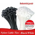 thumbnail image 2 of WSYW 1000 bridas de nailon de 11,8" para cables, autoblocantes, color negro, 2 of 7