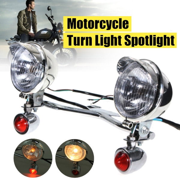 Universal Custom Motorcycle Passing Driving Spot Fog LED Turn Signal Light Bar