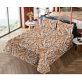 thumbnail image 4 of Ambesonne Leaves Fitted & Flat Sheet with Sham 3 Pcs Set, Botanical Pattern Fall Leaf, Twin XL, Apricot Burnt Orange, 4 of 5