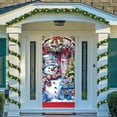 thumbnail image 4 of kcavykas Christmas Decorations Holiday Christmas Door Curtain Decorative Scene Backdrop Cover With Winter Tree Print Heavy-Duty Thermal Fabric Doorway Curtain for Front Door Entryway Decor, 4 of 6
