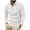 White, variant on MELDVDIB Mens Textured Knit T-Shirts Half-Button Lapel Solid Color Basic Loose Long Sleeve Shirts Spring Fall Fashion Casual Pullover Tops Tees with Pocket