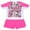 Floral Pink, variant on iiniim Kids Girls Flower Printed Tankini Set T-shirt with Swim Boyshort Rash Guard Swimsuit Bathing Suit Pink 8