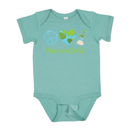 

Inktastic Peace Love Earth Gift Baby Girl Bodysuit
