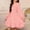 Light Pink, variant on Dpytoraw Girls Long Sleeve Tie Back Dress Kids Fall Square Neck A-Line Mini Dresses Size 6-7 Years