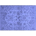 thumbnail image 1 of Ahgly Company Machine Washable Indoor Rectangle Oriental Blue Industrial Area Rugs, 2' x 4', 1 of 4