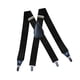 thumbnail image 3 of Tirantes para hombre en forma de X con 4 clips, elásticos, sólidos, de 1,5", talla ajustable. Negro, 3 of 7