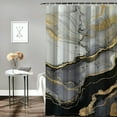 thumbnail image 2 of BCIIG Black White Marble Shower Curtain, Minimalist Modern Shower Curtain Set for Bathroom, Abstract Fabric Bath Curtain with Hooks, 2 of 6