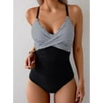 thumbnail image 2 of UZMOG One Piece Swimsuit Women, Bathing Suit for Women Front Cross Tie Back Womens Swimsuits, 2 of 7