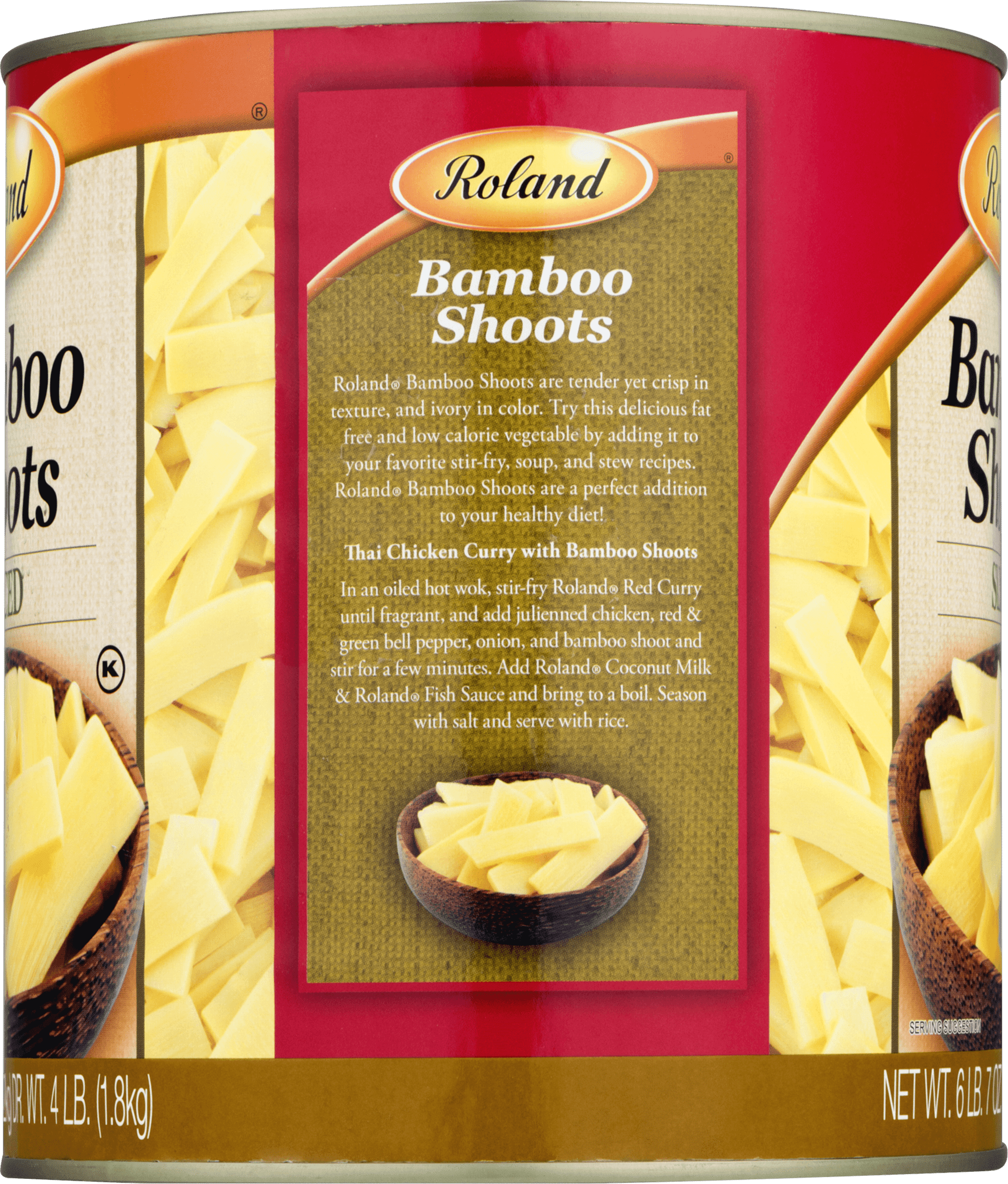 Roland Sliced Bamboo Shoots, 6.43 lbs