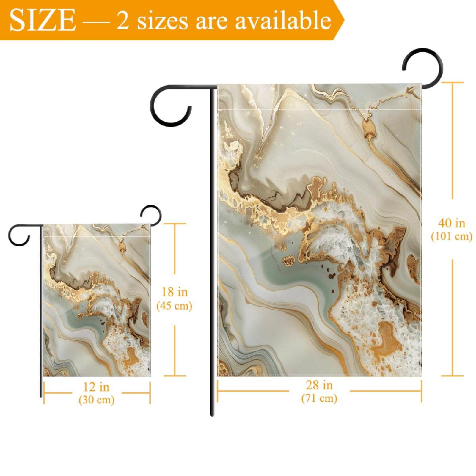Abstract Marble Grey Double Sided Garden Flag Decorative Weather Resistant Yard Flag, Large DIY Vertical Flag for Farmhouse Patio Lawn, 28x40 Inch