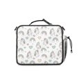 thumbnail image 3 of Unicorn and Heart White Pattern Insulated Lunch Bag with Shoulder Strap and Bottle Holder,Bento School Lunch Bag Box,11x9.5x3.5 Inches, 3 of 5