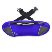 Extreme Gear Blue Running Belt Fanny Pack for Phone Earbuds Keys