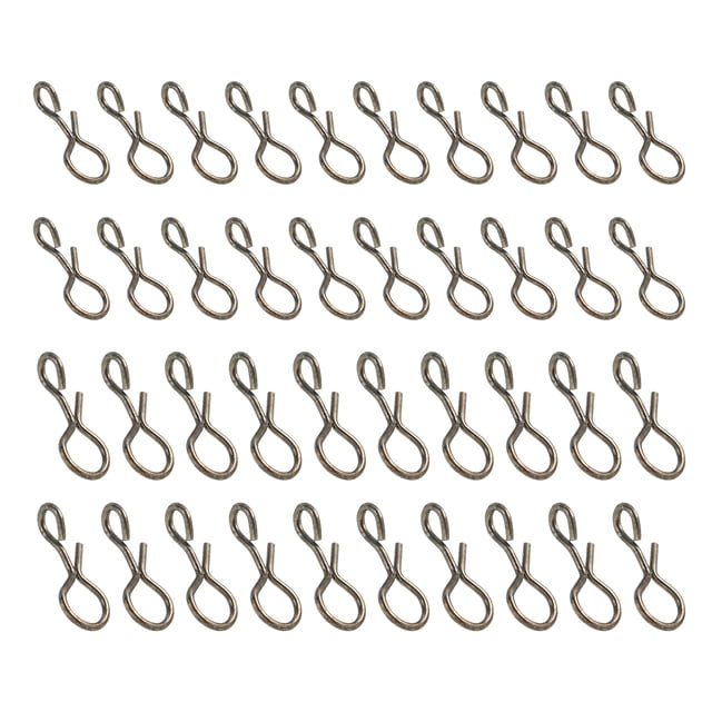 Unique Bargains 0.4'/ 0.43' Stainless Steel Fly Fishing Snaps Quick Change No Knot Fast Snap, 100 Pack