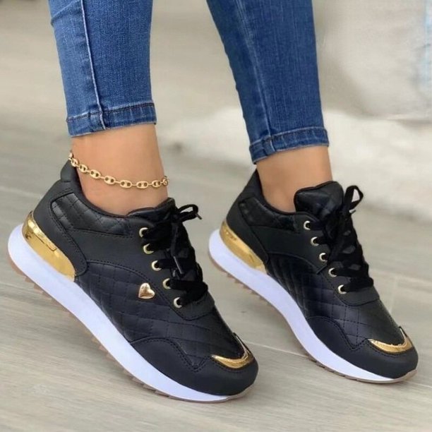 2022, zapatillas de deporte para mujer, zapatos planos de malla de retazos con cordones para mujer, zapatos para correr al aire libre, zapatos cómodos transpirables para mujer, calzado femenino 43 Gao Jinjia LED