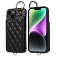 thumbnail image 1 of iPhone 14 Case ,Card Slots Leather Wrist Strap Phone Cover for iPhone 14, 1 of 5