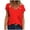 Red, variant on Women's Casual Loose Blouse with V-Neck, Polka Dot Print Short Sleeve T-Shirt, Comfortable and Stylish for Everyday Wear, Lightweight and Breathable Summer Top, Available in Multiple Sizes
