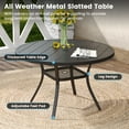 thumbnail image 2 of Vicllax 5-Piece Round Outdoor Patio Dining Furniture Set Table and Chair Metal Frame, Umbrella Hole, 2 of 10
