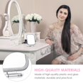 thumbnail image 4 of Bamboohart Double Sided Makeup Mirror Vanity Mirrors Face Tables Light Baby Miss Silver, 4 of 6