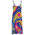 thumbnail image 5 of Vibrant Paisley Pattern Colorful Floral Design Sleeveless Dress for Women Clothing Female Women's Summer Skirt, 5 of 7