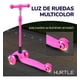 thumbnail image 5 of Hurtle Monopatin Scooter para Niños de 2 a 5 Años, 3 Ruedas con Luces LED, Mini Kickboard con Freno, Manillar Ajustable de 63 cm a 71 cm, Antideslizante, Patin del Diablo, Rosa, 5 of 7