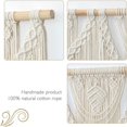 thumbnail image 4 of Tapiz de macramé para colgar en la pared, grande, bohemio, chic, tejido, hoja, borla, arte, cuerda de algodón, macramé bohemio, decoración de pared para dormitorio, sala de estar, apartamento, telón de fondo Kuyhfg Bienvenido a Kuyhfg, 4 of 5