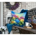 thumbnail image 4 of Hydrangeas in Watercolor Throw Pillow 18 in x 18 in, 4 of 5