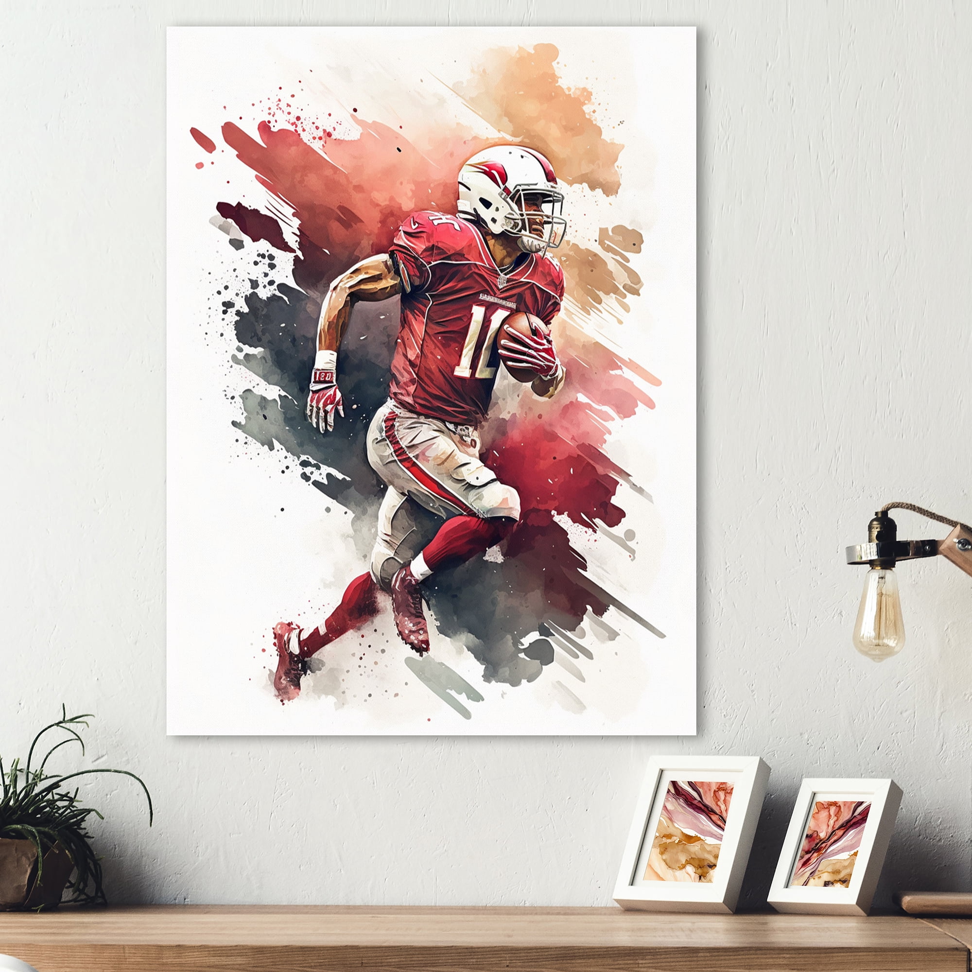 Designart Football Player On Field I Canvas Wall Art