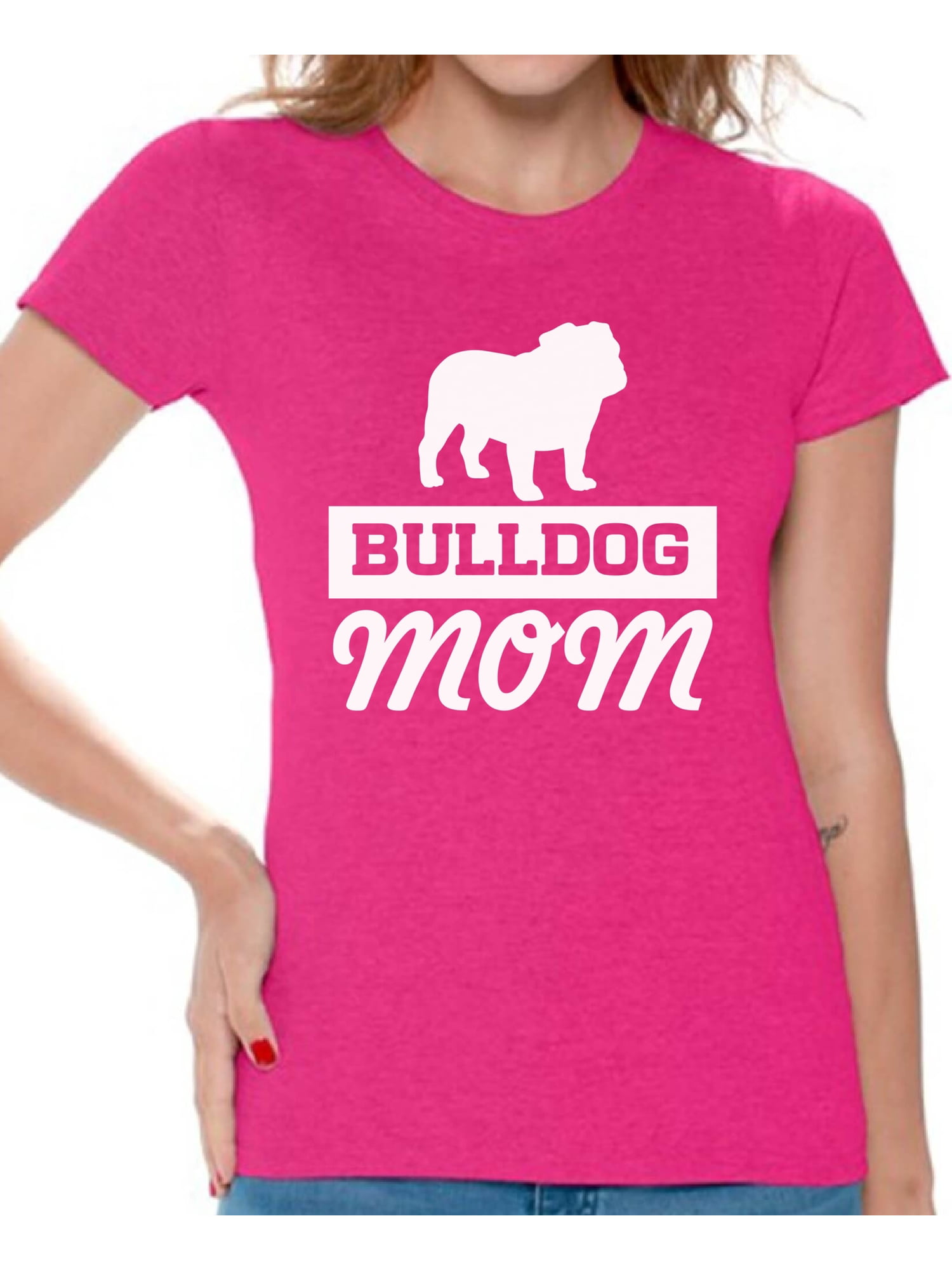 Awkward Styles Womens Bulldog Mom Graphic Hoodie Tops Dog Lover Moms Gift