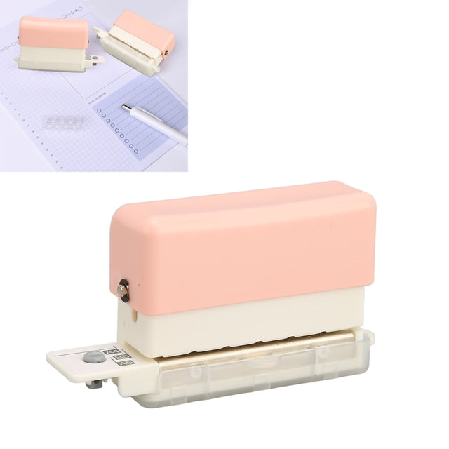 6 Hole Punch for Planners, Portable Paper Hole Puncher for A5 B5 Notebook Scrapbook with Chip Box Hanging