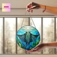 thumbnail image 3 of Manta Ray under sea Glass SunCatcher Ocean Art Window Hanging Sea Lover Gifts scuba diving Gifts Beach House Decor, stingray glass Ornament, 3 of 3