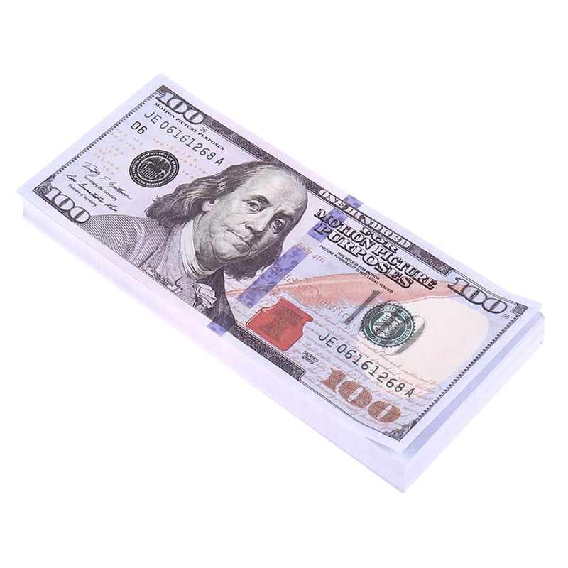 100pcs fake money 1 5 10 20 50 100 dollar double sided full print fake dollars walmart com